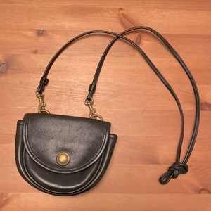 Black leather vintage mini bag